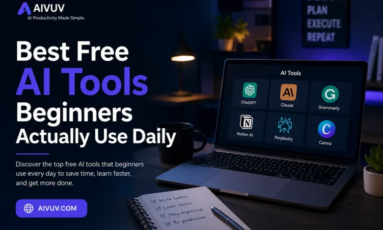 Best free AI tools beginners use daily for productivity, writing, research, and organization