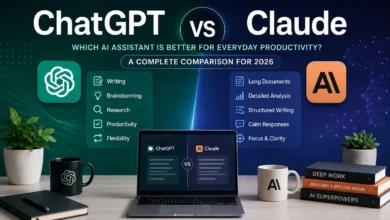 ChatGPT vs Claude comparison for productivity, writing, research, and everyday AI workflows in 2026